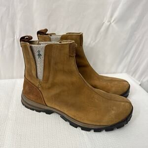 Timberland SmartWool Boots Womens Size 9.5 Vibram Brown Leather Slip On
